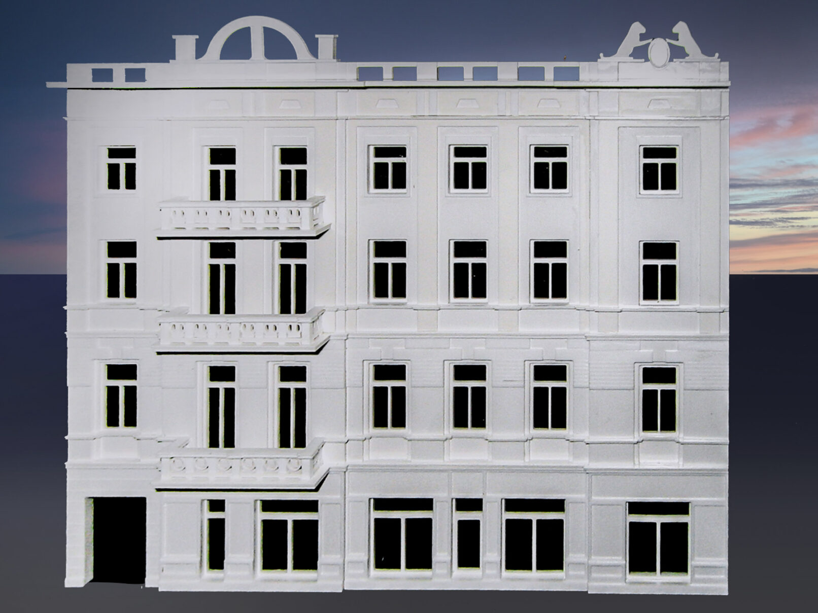 Modellbau-Adams-Fassadenstudie